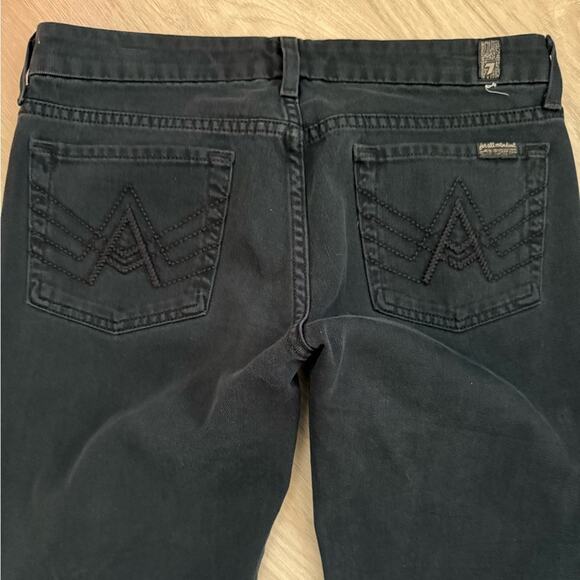 7 For All Mankind “A” Pocket Subtle Flare Bootcut Jeans | Faded Black Grey | 28 - Picture 5 of 9